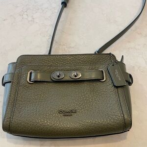 Coach Olive Green Leather Blake Crossbody Bag